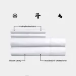 Luxuriously soft iced bedding set with cooling comfort, breathable design, and eco-friendly fabric.