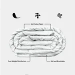 Designed for everyday comfort with premium cotton fabric, breathable construction, and even weight distribution for a calming, cozy sleep experience.